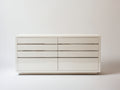 Cómodas de madera 160x45x80 cm - blanco crema - diseño moderno con 8 cajones