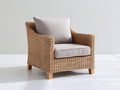 Sillones de ratán natural 90x84x80 cm gris claro para jardín y terraza estilo rústico con brazos amplios