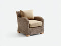 Sillones de ratán de fibra trenzada 88x84x86 cm - marrón natural - estilo rústico para salón y terraza